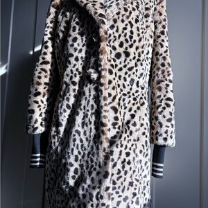 CAbi Animal Print Faux Fur fun coat